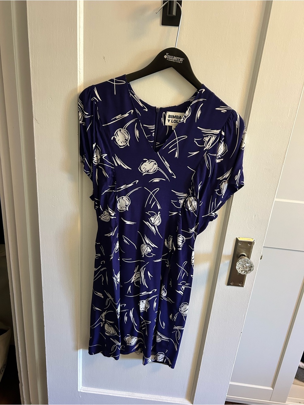 Bimba Y Lola Navy Floral Midi Dress